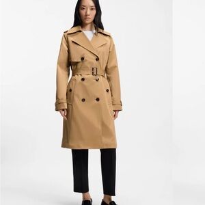 Boss Classic Tan Double Breasted Trench Coat